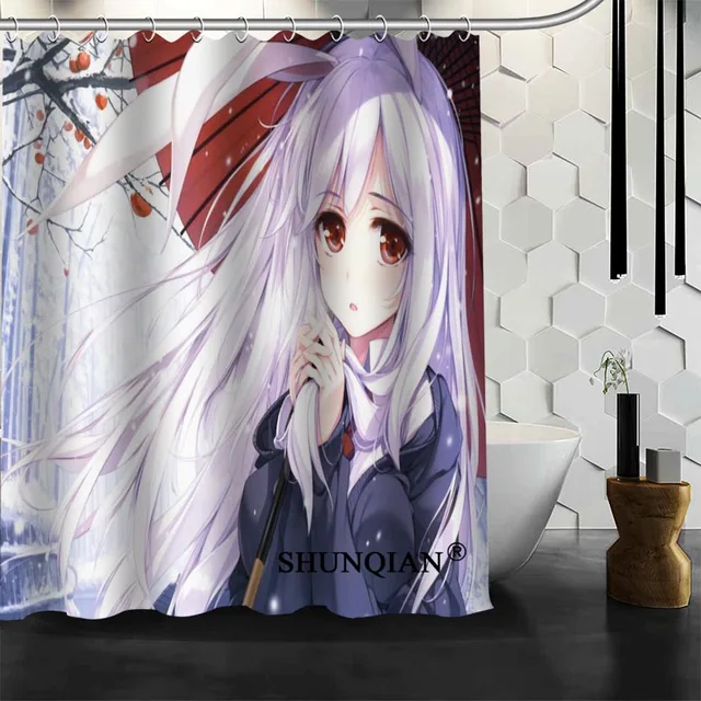 Best Nice Custom Anime Girl Shower Curtain Bath Curtain Polyester