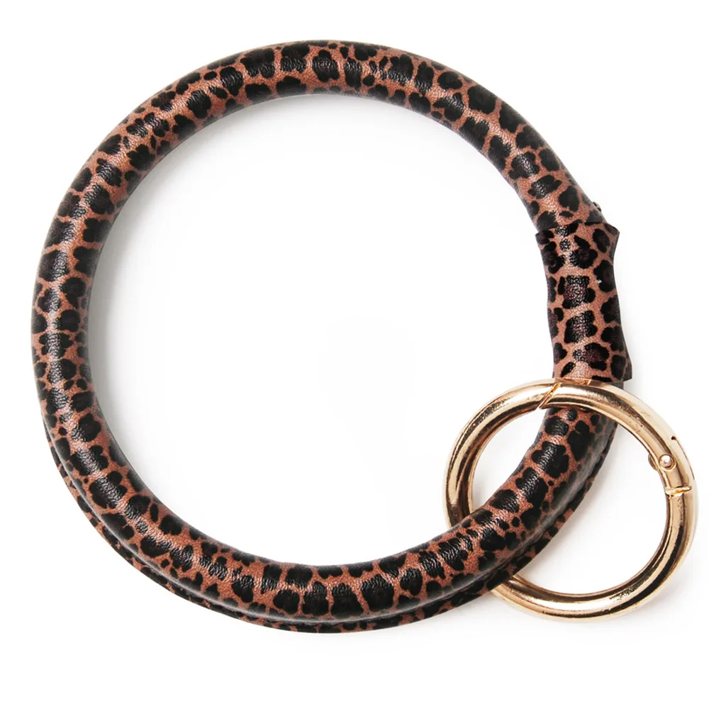 

10pcs lot Leopard Round Bracelet Keychain Cactus Keychain Clip Leopard Cactus Bag Charm Gift DOM1061254