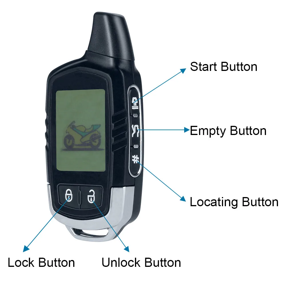 Система сигнализации мотоцикла двухсторонний микроволновый датчик противоугонное оборудование с 2 ЖК-передатчиками дистанционный запуск двигателя