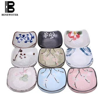 

2PCS/Lot Japanese-style Glaze Ceramic Weidie Seasoning Small Dish Ice Cream Plate Home Vintage Tableware Accessories Mini Saucer