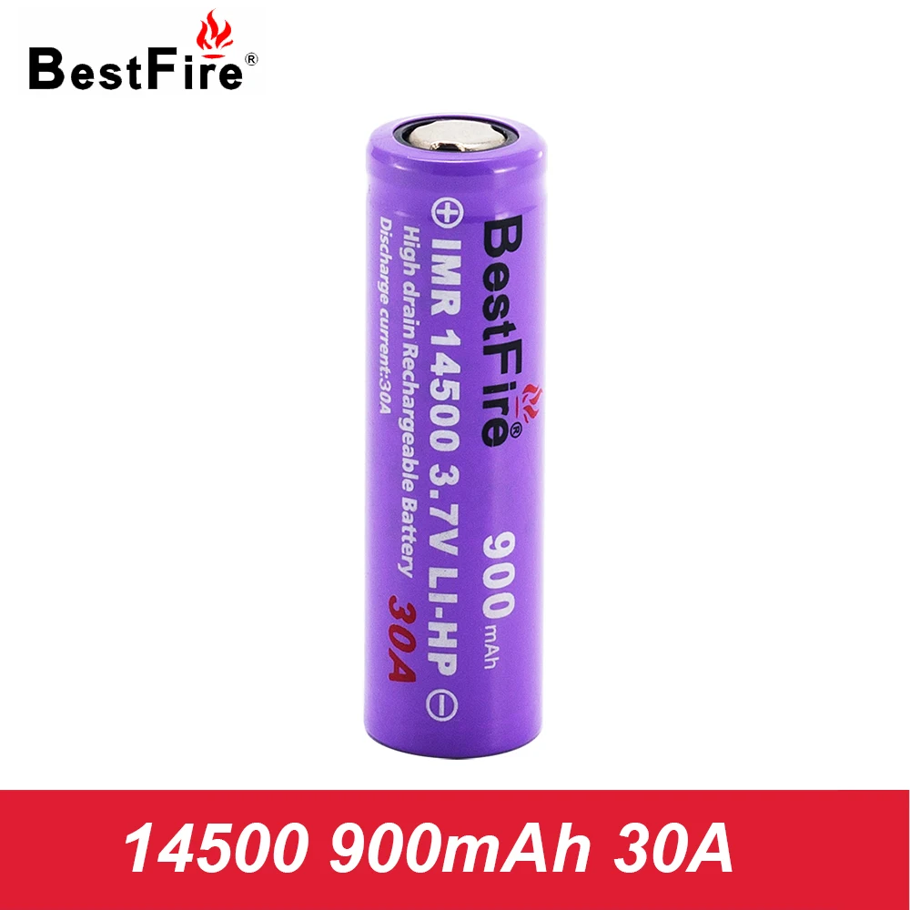14500 Battery 3.7V 900mAh Bestfire Li ion AA Rechargeable Battery 14500