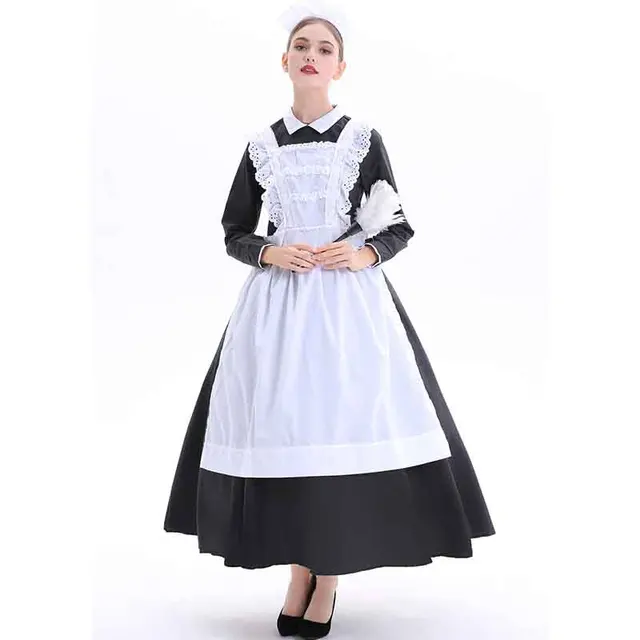 Фото женский костюм горничной fantasia для взрослых на хэллоуин черный/белый