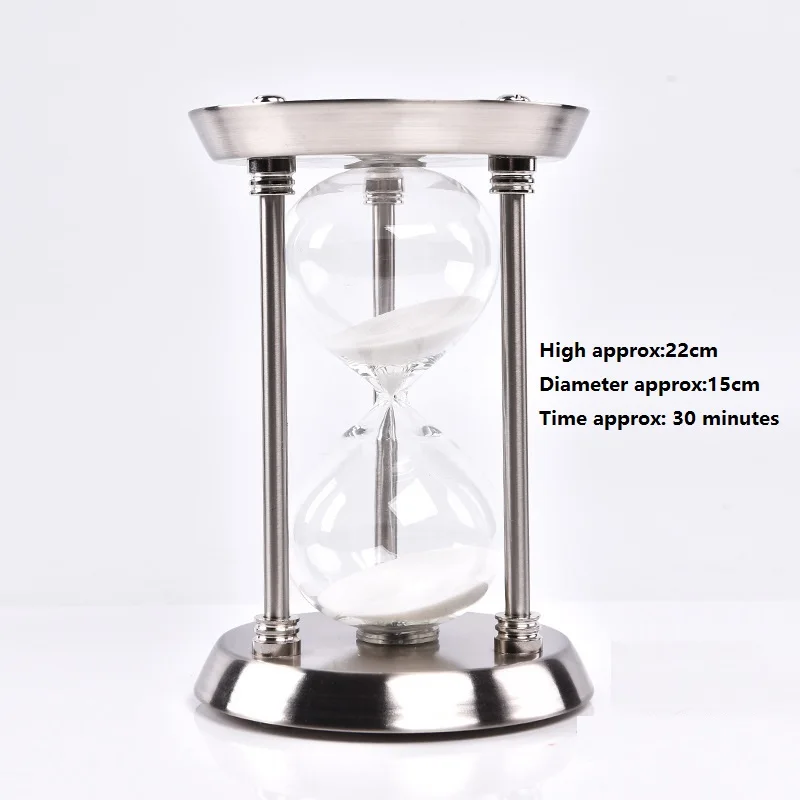 Creative metal Colorful Hourglass Sandglass Sand Clock Timers Wooden Frame Creative Gift Modern Home Decorations Ornaments