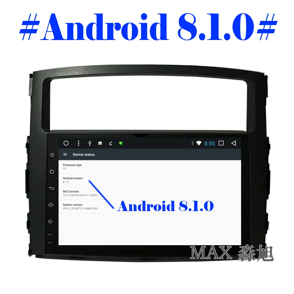 Clearance MAX Android 8.1.0 Car DVD For Mitsubishi PAJERO V97 2006 2007 2008 2009 2010 2011 2012 2013 2014 2015 Radio RDS GPS Free Map SWC 1