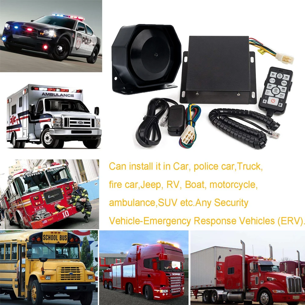 Wholesale Price dmetu Clacson 200 W 115 122dB Multi Toni Altoparlante Amplificatore Della Polizia Sirena Antincendio Di Emergenza Elettronici Avvertimento di PA Sistema di 2018 Nuovo