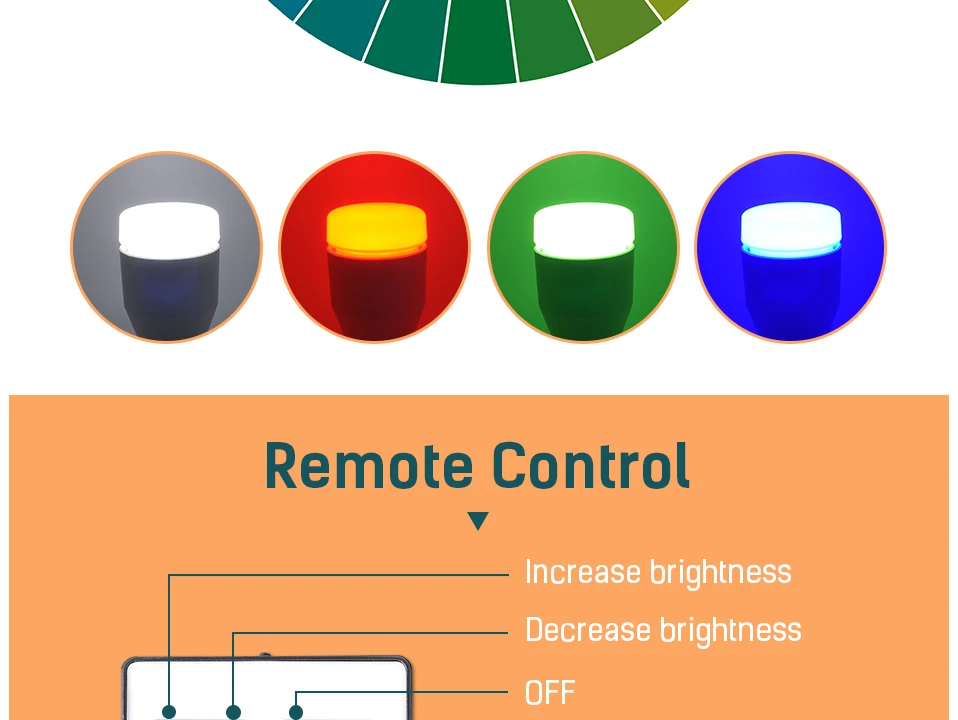 Светодиодный 10W 110 V-265 V работы при прослушивании музыки по Bluetooth лампочки Беспроводной дистанционного Управление Цвет изменение лампочки RGB