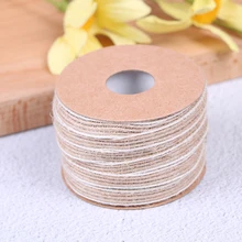 Creativo 10M Natura di Pesce di Seta di Canapa Nastro Bianco con Linea di Trim Nastro Dell'annata Rotolo Rustico Decorazione di Cerimonia Nuziale Forniture di Nozze
