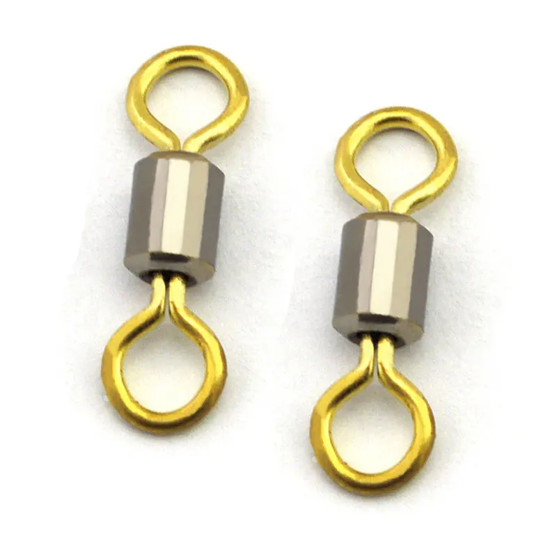 [1000pcs] Fishing Swivels Double Color Rolling Swivel Sabiki Rigging Swivels Connector Fishing