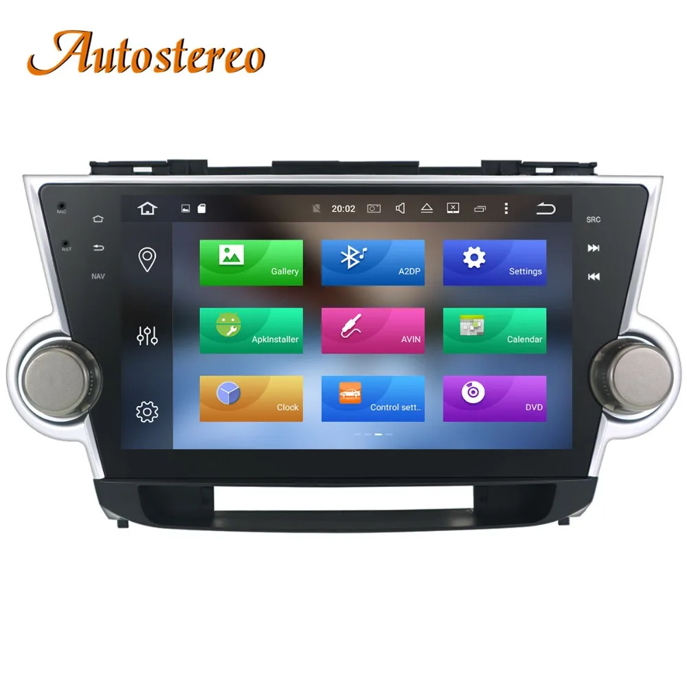 Discount Auto stereo Android 8 Car No DVD player GPS Navigation For Toyota HIGHLANDER 2008-2014 multimedia radio tape recorder head unit 3