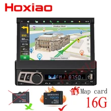 Hoxiao 1din автомобильный стерео аудио Радио Bluetooth 1DIN " HD Авто Выдвижной Сенсорный экран монитор MP5 gps SD FM USB радио плеер