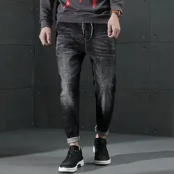 VERSMA хип-хоп упругие талии Camo джинсы штаны-шаровары Для мужчин брюки японский Винтаж Slim Fit Stretch джинсы мужские брюки-карандаш