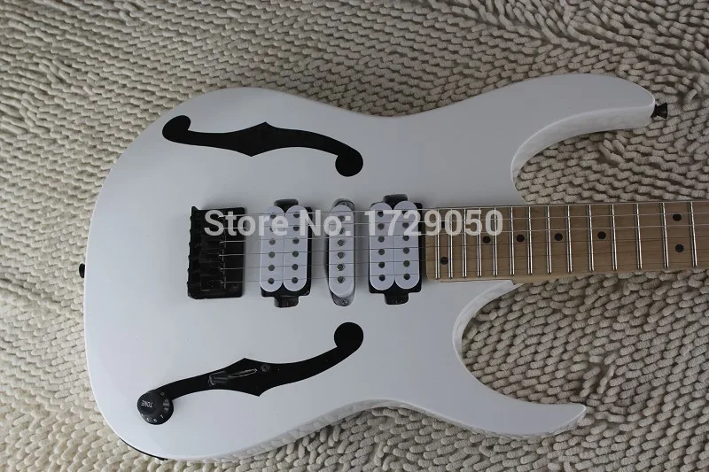 

China guitar factory custom New Arrival 2017 High Quality PGM 30 white color Electric Guitar Black hardware 1221