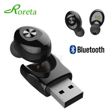 Roreta XG12 Bluetooth 5,0, беспроводные наушники, мини гарнитура с громкой связью, с микрофоном, стерео, HIFI, спортивные наушники с зарядным устройством USB