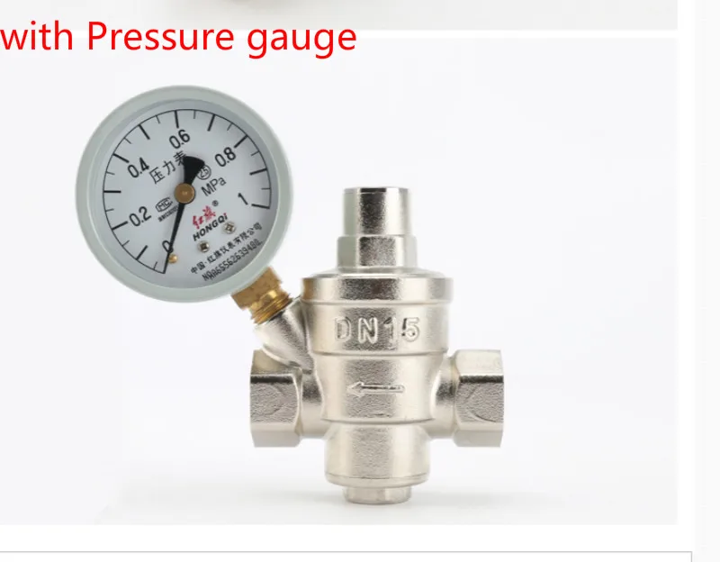 DN15 DN20 латунный регулятор с манометром для поддержания давления водопроводной воды редукционный клапан