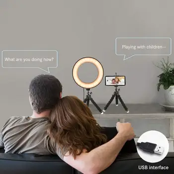 

LED Ring Light Dimmable Camera Phone Tripod Lightweight 360° Panorama Ball Head Adjustable Rotatable with Bluetooth Remote