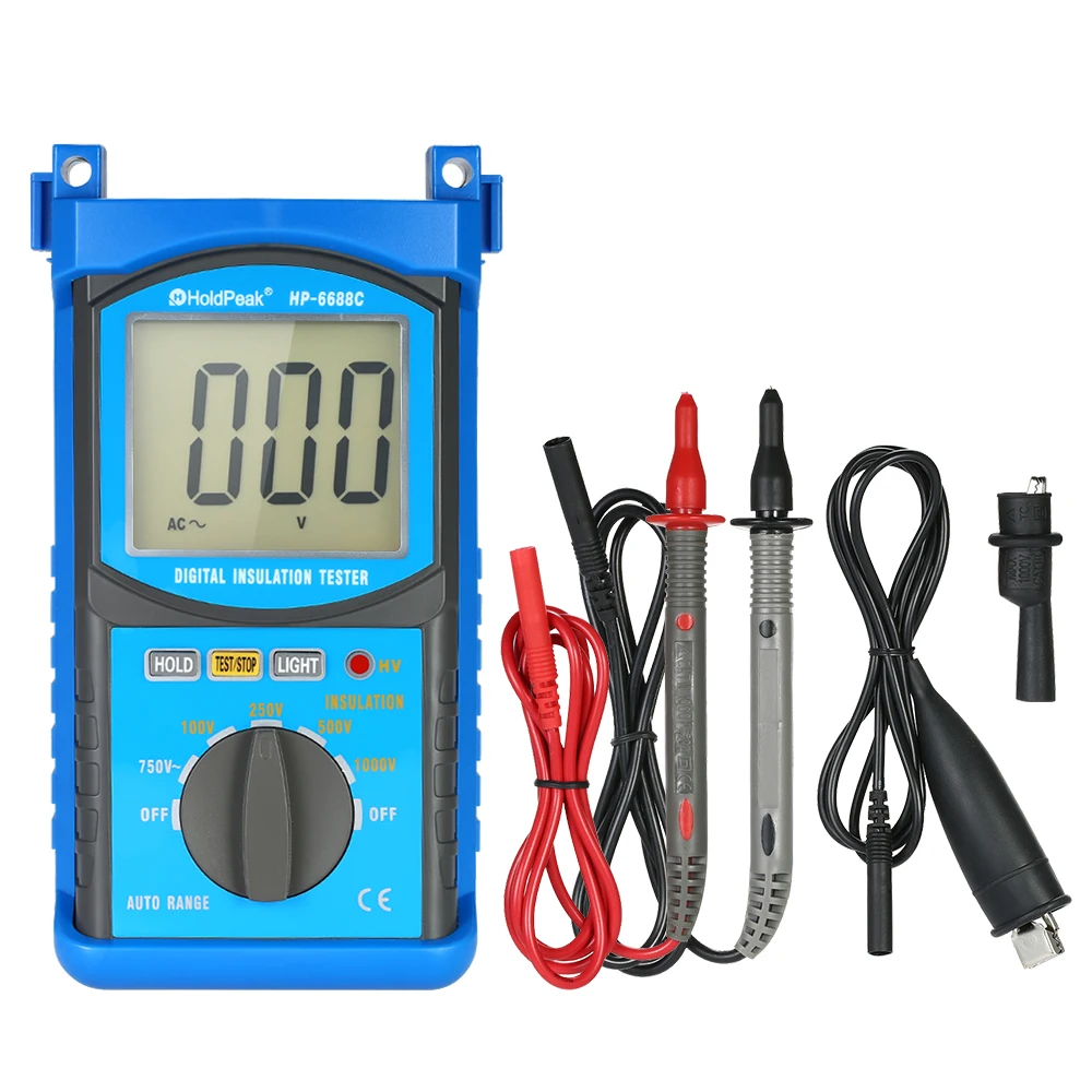 

Auto-range LCD Digital Insulation Resistance Tester Megohm Meter Megger Megohmmeter DC100V/250V/500V/1000V Voltmeter