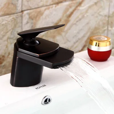 

Single Hole Black Color Lavatory Vessel Sink Short Faucet Mixer Tap Deck Mount High And Low Paragraph Basin Faucets