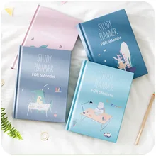 Твердый переплет, 6 месяцев, планировщик,, планировщик, записная книжка для школы(Дата себя