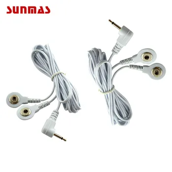 

2 Pcs 2.5mm Tinsel Copper Foil Pin Cord Acupuncture Points Tens Unit Replacement Wires Four In One Head Wire For Massager