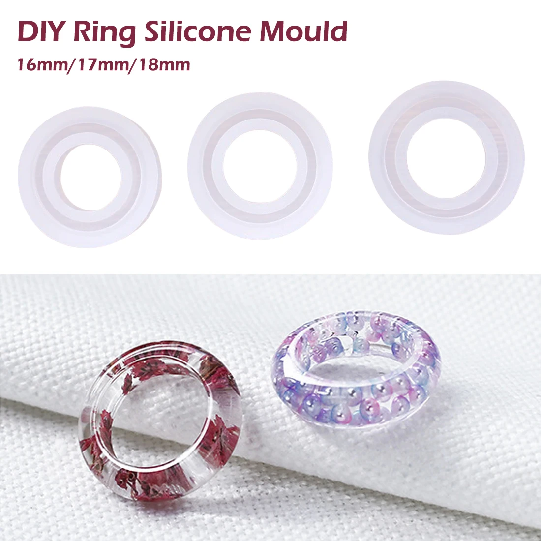 

DIY Flat Triangle Shaped Ring Pendant DIY Silicone Mold Dried Flower Jewelry Accessories Tools Equipments Resin Molds