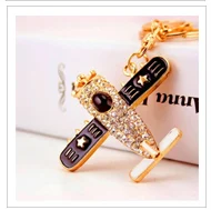 Fashionable Accessory Key Ring Shiny Rhinestone Decoration Fish Shape Pendant Keychain Glitter Phone Car Wallet Bag Keychain