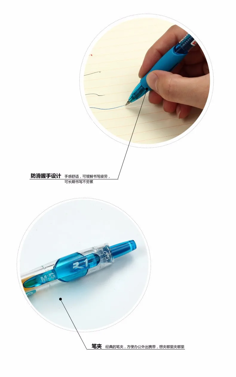LifeMaster M & G 2 шт./лот гелевая ручка 0,5 мм черный/синий/красный Комфорт ручка письменные принадлежности супер значение