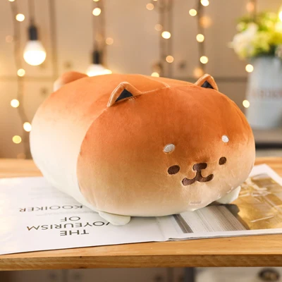 1PCS 35CM Lovely Bread Dog Plush Toy Soft Shiba Inu Plus Stuffed Pillow Child Squeeze Doll Sofa Bedroom Decoration