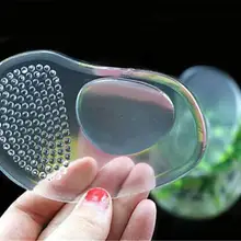 1 пара обувных вкладышей липкие формы мяча силиконовые гелевые ортопедические стельки вставка для поддержки свода подушечки для ног ортопедические массажный эффект коврик