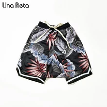 Una Reta/мужские шорты в стиле хип-хоп; Новинка года; модные шорты Harlan с принтом на молнии и карманом; большие летние шорты; уличная одежда