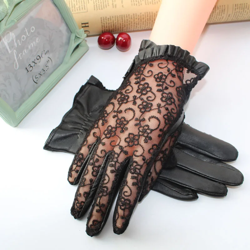 2019 Лето сенсорный экран модные гуанты женские натуральная кожа перчатки женские вечерние элегантные вечерние перчатки солнцезащитные