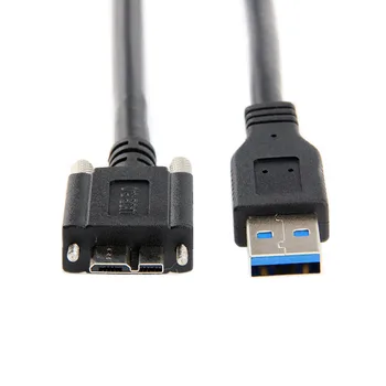 

Jimier 15ft 5m 1.2m USB 3.0 A type Cable Male to Micro USB 3.0 B Male with Mount Panel Screws for Hard Disk Mobile Phone Black
