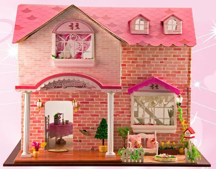big pink dollhouse