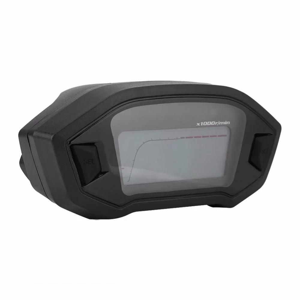 Keenso Universal DC 12V Motorcycle Digital Colorful LCD Speedometer Odometer Tachometer W//Speed Sensor
