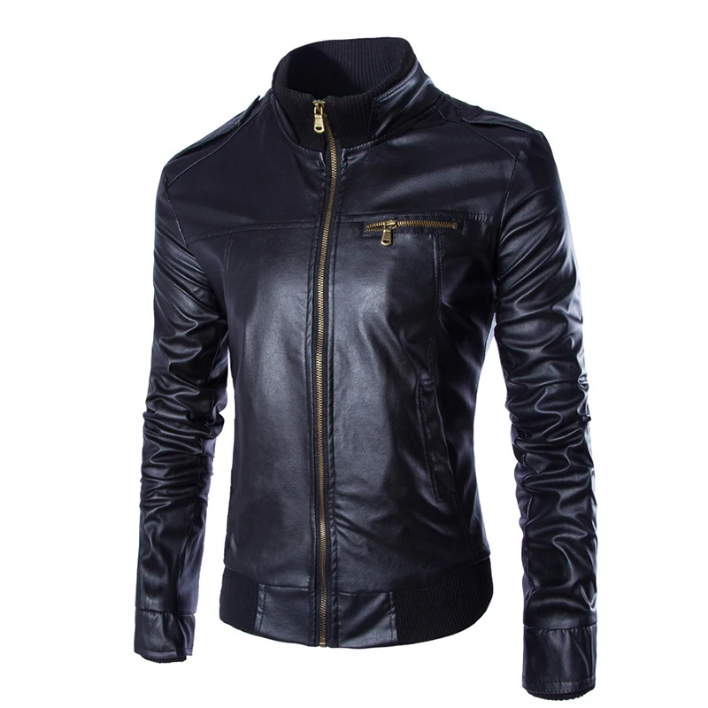 Buy Fashion Retro Style Men's Leather Jacket Faux