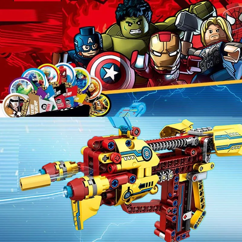 

New toy! Super heroes Iron man blocks The Avengers Spiderman Bat man model building blocks action toys gift for boys( 4 styles)