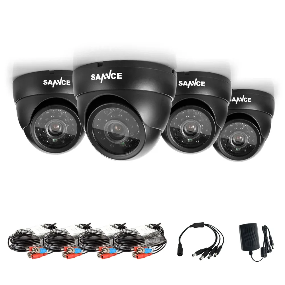 SANNCE 4PCS 1080P CCTV Camera 2.0MP CCTV Security Camera IR indoor outdoor IP66 CCTV Surveillance Cam kit