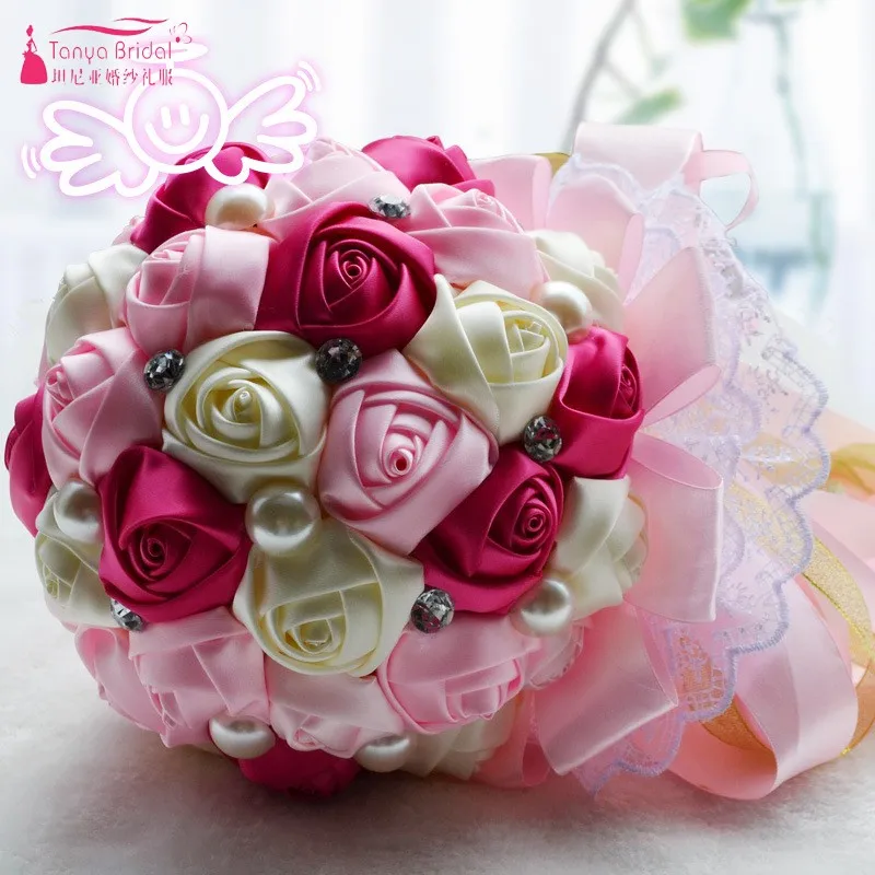 Элегантные Свадебные букеты шелк Розовые розы цветы свадебные букет невесты из пионов Свадебные цветы букет невесты фон для фотосъемки