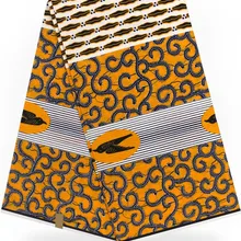 Африканская ткань, Африканский Воск Печать Ткань Анкара ткань для лоскутное 6 ярдов Африканская Хлопковая ткань настоящая восковая печать HH-B262