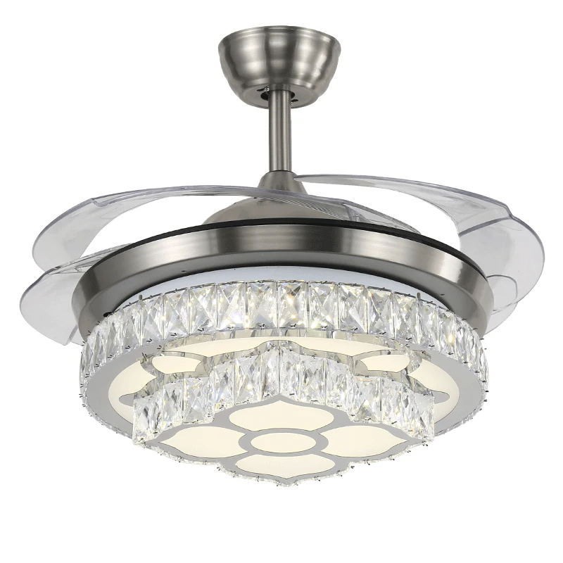 42inch 108cm The dimming control Stealth fan lamp ceiling lamp crystal