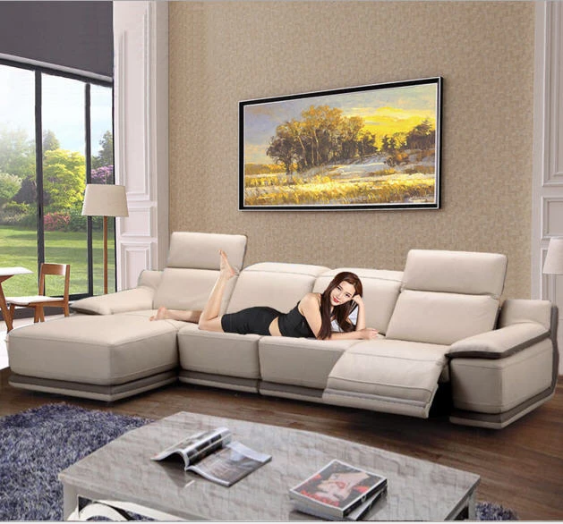 ruang tamu sofa set sectional sofa kulit sudut sofa couch kursi listrik asli moveis muebles de sala para casa