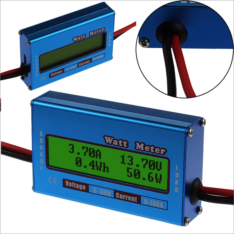 Digital DC Meter LCD Watt Power Volt RC Battery charging Analyze