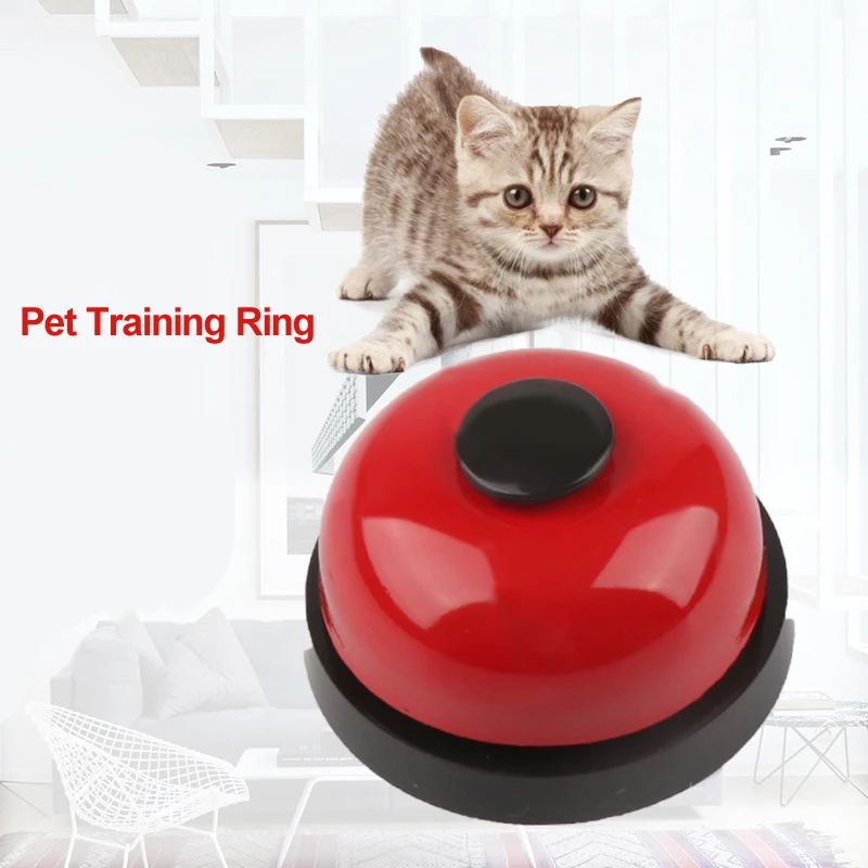 

Cat Training Bell Call Bell Dog Feeding Ringer Pet IQ Training Squeak Toy Interactive Pets Kitten Toys Eating Food Feed Reminder