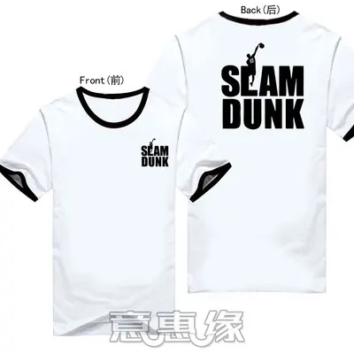 Новая футболка SLAM DUNK летняя аниме slamdank Sakuragi Hanamichi Rukawa Kaede футболки игровой тематики мужские свободные футболки с коротким рукавом - Цвет: 19