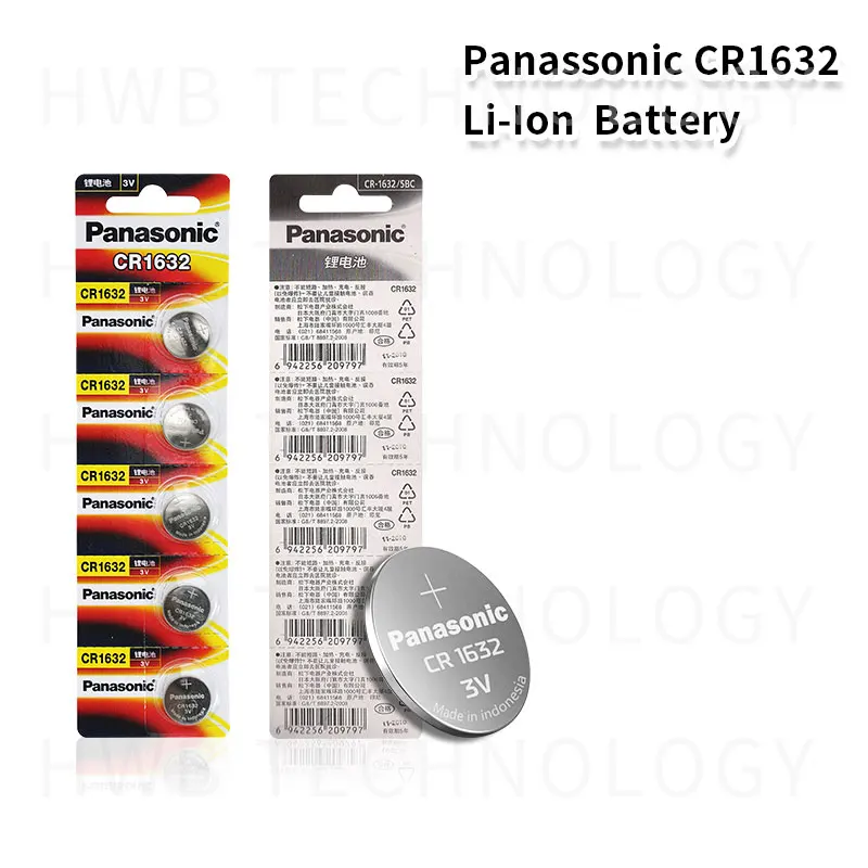 2X PANASONIC CR1632 1632 DL1632 3V литиевые батареи батарея для монет