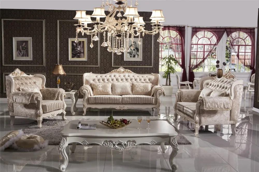 Online Get Cheap Antique Living Room Furniture -Aliexpress.com America Style Oak Wood Fabric Sofa Antique Living Room Sectional Sofa European Wooden Fabric Sofa Set - Online Get Cheap Antique Living Room Furniture -Aliexpress.com