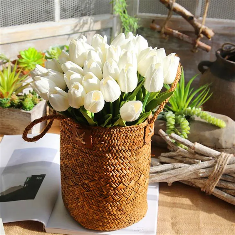 

1 PC Tulips Artificial Flowers Real touch PU artificiales para decora Bouquet Tulip for Home Wedding decoration Flower