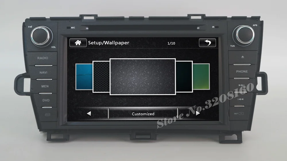 Sale 2din 8" Car DVD Player for Toyota Prius 2008 - 2014 with Radio RDS BT swc GPS free map 3G WIFI MP3 MP4 1080P Bluetooth call swc 11