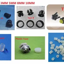 50 шт. 3 мм 5 мм 8 мм 10 мм F3 F5 F8 F10 светодиодный держатель диода/сиденья/клип Blace пластик/металл хром ободок панель дисплей/интервальный блок PC