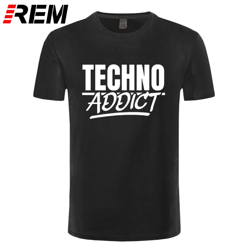 Techno addict t echno raves raver afterhour Футболка с принтом, хлопок, размер S-3XL, наряд, подарок, аутентичная летняя оригинальная рубашка