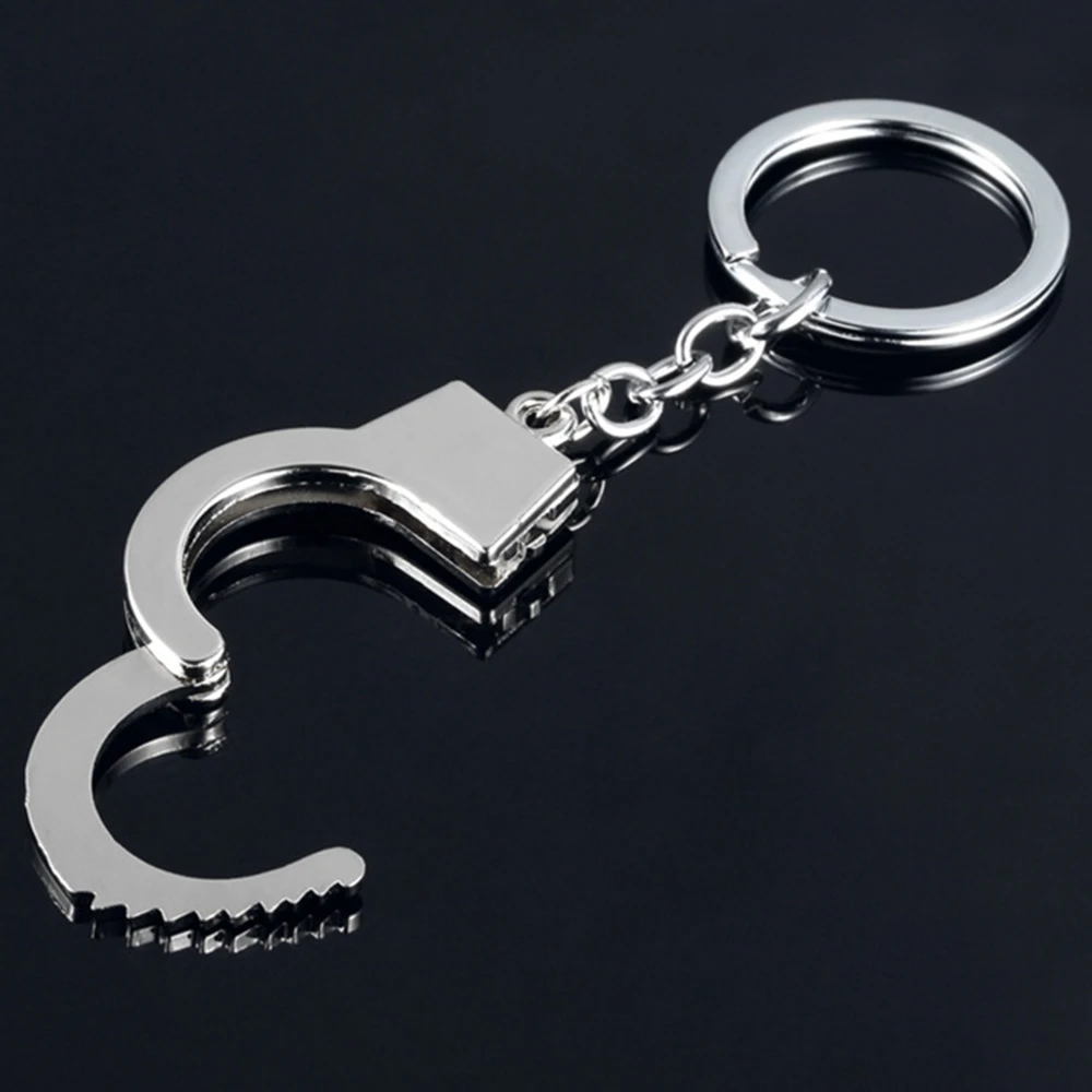 wholesale 10PCS Metal Keychain Hot Sale Key Holder Simulation Handcuffs